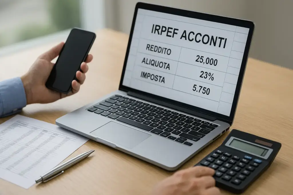 Calcolo automatico degli acconti IRPEF: il vantaggio degli strumenti digitali per non sbagliare importi